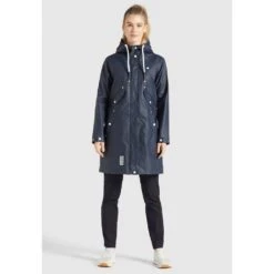 Khujo Regenmantel »khujo Mantel SOLEA2«, Aus Wetterfestem Material Mit Kapuze