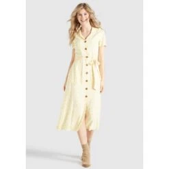 Khujo Blusenkleid »khujo Kleid GOYA«, In Midilänge Aus Bedruckter Viskose