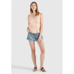 Khujo Blusentop »khujo Bluse CORLA«, Mit Integriertem Top Und Volantsaum