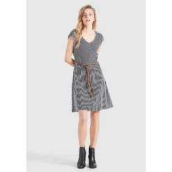 Khujo Jerseykleid »khujo Kleid LEIFA«, Aus Gestreiftem Jersey Mit Abnehmbarem Gürtel -Khujo Store 91f5a0eaed2484efbc01d55400fb5972