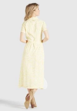 Khujo GOYA - Blusenkleid - Gelb-weiß Geblümt -Khujo Store 940f2d1b8487423b82d6249f1e56844d