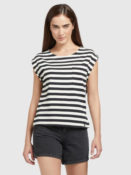 Khujo Damen T-Shirt - LHADSE STRIPES 1 Khujo Damen T-Shirt - LHADSE STRIPES