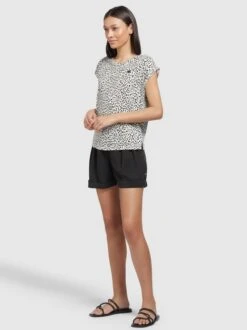 Khujo Damen T-Shirt - TALAJA2 GEPARD AOP -Khujo Store Damen T Shirt TALAJA2 GEPARD AOP pdstandard 624974 0001 modelfront 3