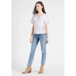 Khujo Wickelbluse »khujo Bluse GIOVANNA«, Aus Bedruckter Viskose Mit Weiten Ärmeln