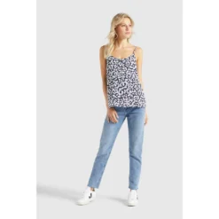 Khujo Spaghettitop »khujo Top ELLEN«, Mit Leichtem Innenfutter Und Verstellbaren Trägern