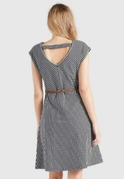 Khujo LEIFA - Freizeitkleid - Dunkelblau-weiß Gestreift -Khujo Store ee6166a468f24730a625576628f60b13