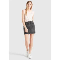 Khujo T-Shirt »khujo T-Shirt VIRGO«, Mit Abgerundetem Saum Und Kurzen Ärmeln